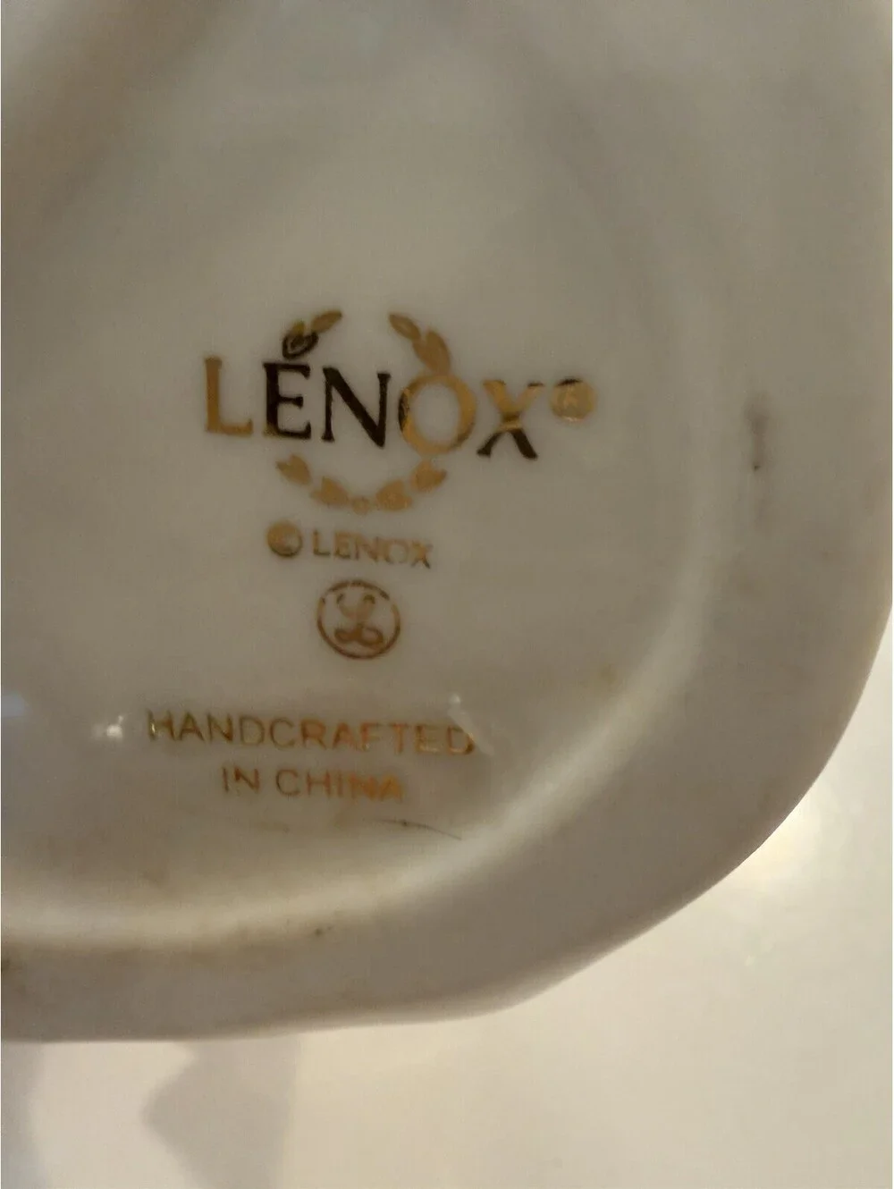 Vtg Lenox Santa’s With Gold Trim Handcrafted By Lennox Set Of 2 EUC